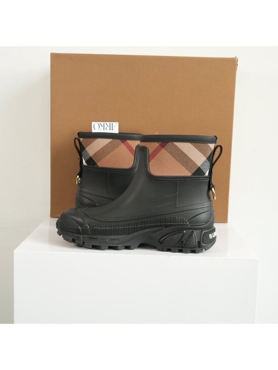 Burberry | Shoes | Nib Burberry Ryan House Check Panel Rain  Burberry Ryan Ankle Rain Boots Size 37 With box